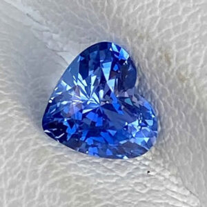 Blue Sapphire from Sri Lanka – Heart Shape Unheated Gemstone 1.11ct