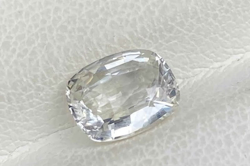 Ceylon White Sapphire – Cushion Cut Unheated Gemstone 2.25ct - Image 2