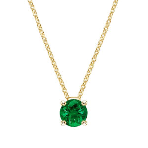 Round Tsavorite Pendant in 18K Yellow Gold – 0.82ct
