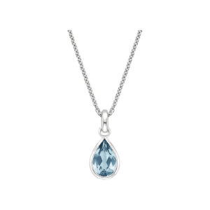 Teardrop Aquamarine Pendant in Silver – 1.32ct Aquamarine